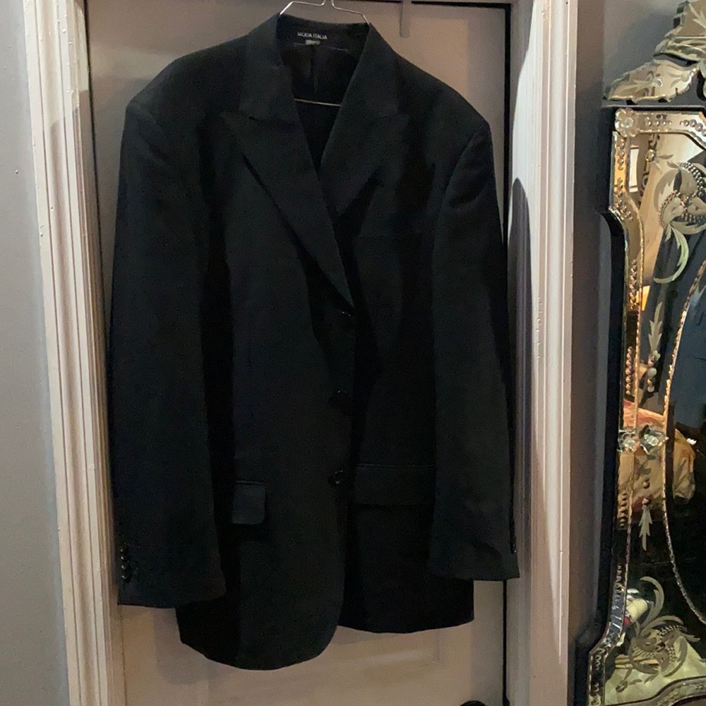 Moda Italia black wool blazer 44R
